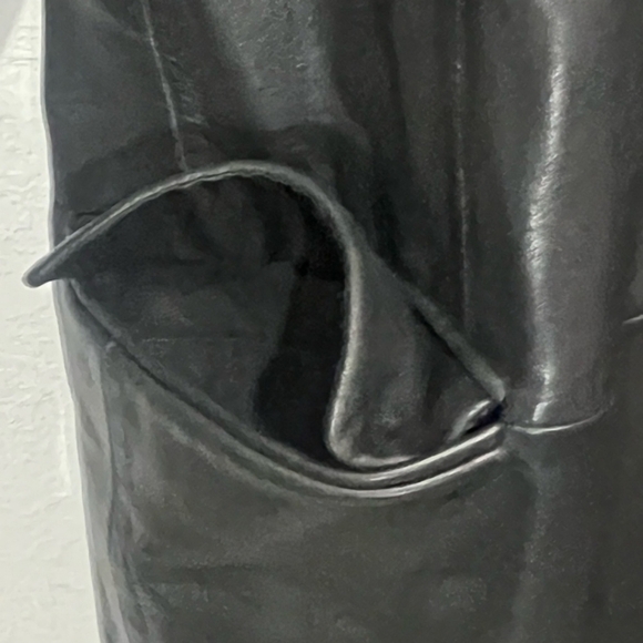 Ralph Lauren Black Lambskin Button Up Jacket Men's Size 40R - Picture 5 of 8